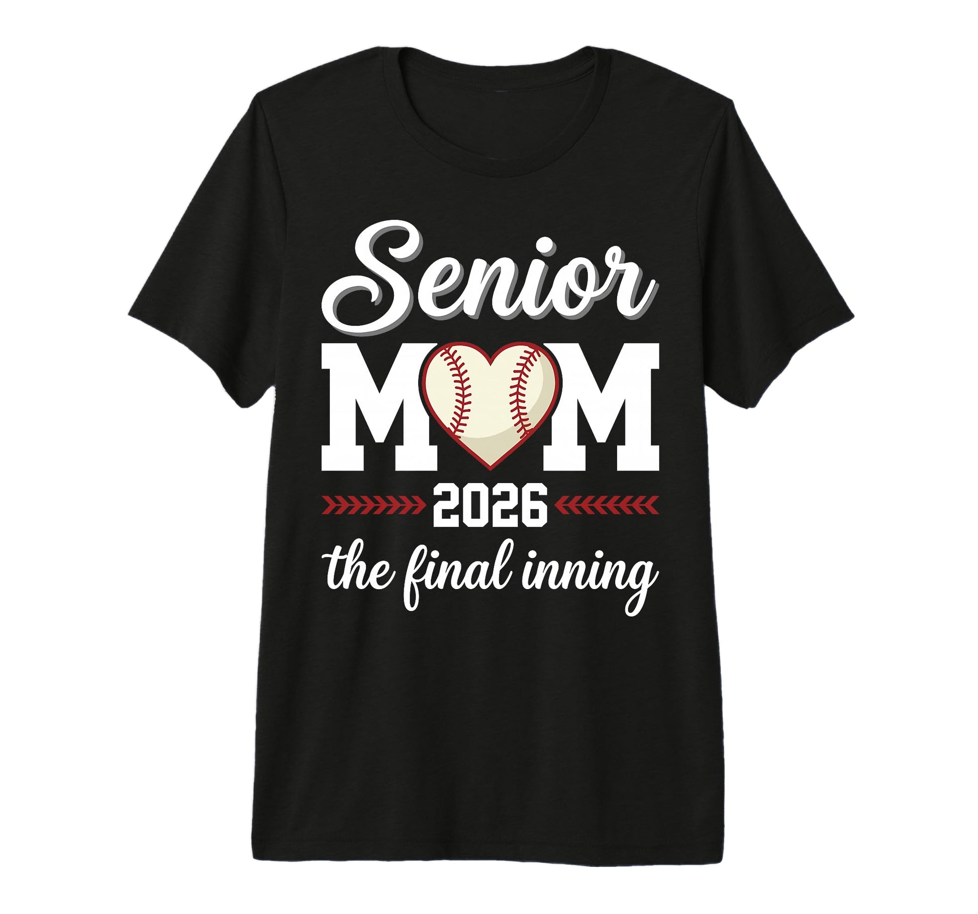 Baseball Senior Mom 2026 Final Inning T-Shirt - Unique Graphic Unisex - T-Shirt, Sweatshirt, Hoodie