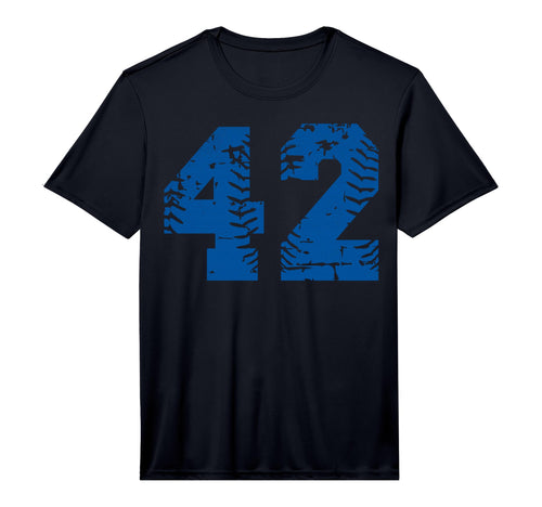 Sport Blue Baseball Number 42 T-Shirt - Unique Graphic for Adults - T-Shirt, Sweatshirt, Hoodie