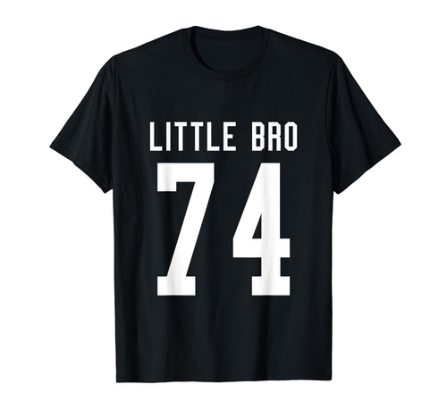 Number 74 Little Bro Biggest Fan T-Shirt - Minimalist Print for Adults - T-Shirt, Sweatshirt, Hoodie