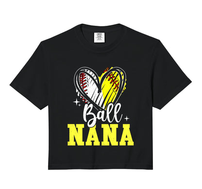 Ball Nana Softball Baseball Grandma Sweatshirt - Custom Art Print Unisex - T-Shirt, Sweatshirt, Hoodie