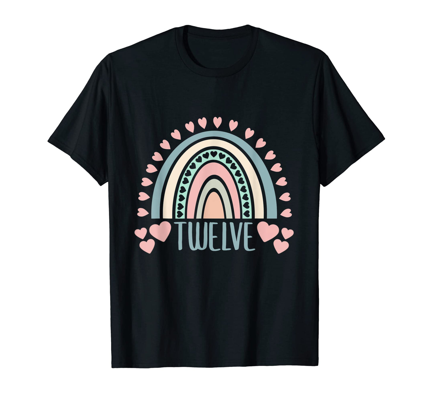 12 Year Old 12Th Birthday Boho Rainbow T-Shirt - Streetwear Style Unisex - T-Shirt, Sweatshirt, Hoodie