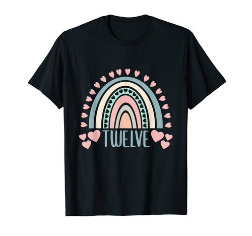 12 Year Old 12Th Birthday Boho Rainbow T-Shirt - Streetwear Style Unisex - T-Shirt, Sweatshirt, Hoodie