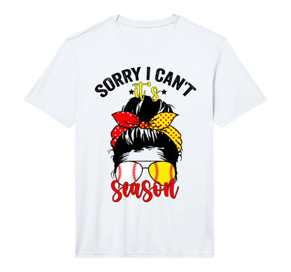 Mens Sorry I Cant Its Baseball Softball T-Shirt - Minimalist Print Unisex - T-Shirt, Sweatshirt, Hoodie