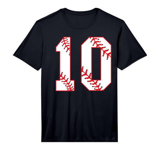 10Th Birthday Baseball 10 Years Old T-Shirt - Minimalist Print Unisex - T-Shirt, Sweatshirt, Hoodie