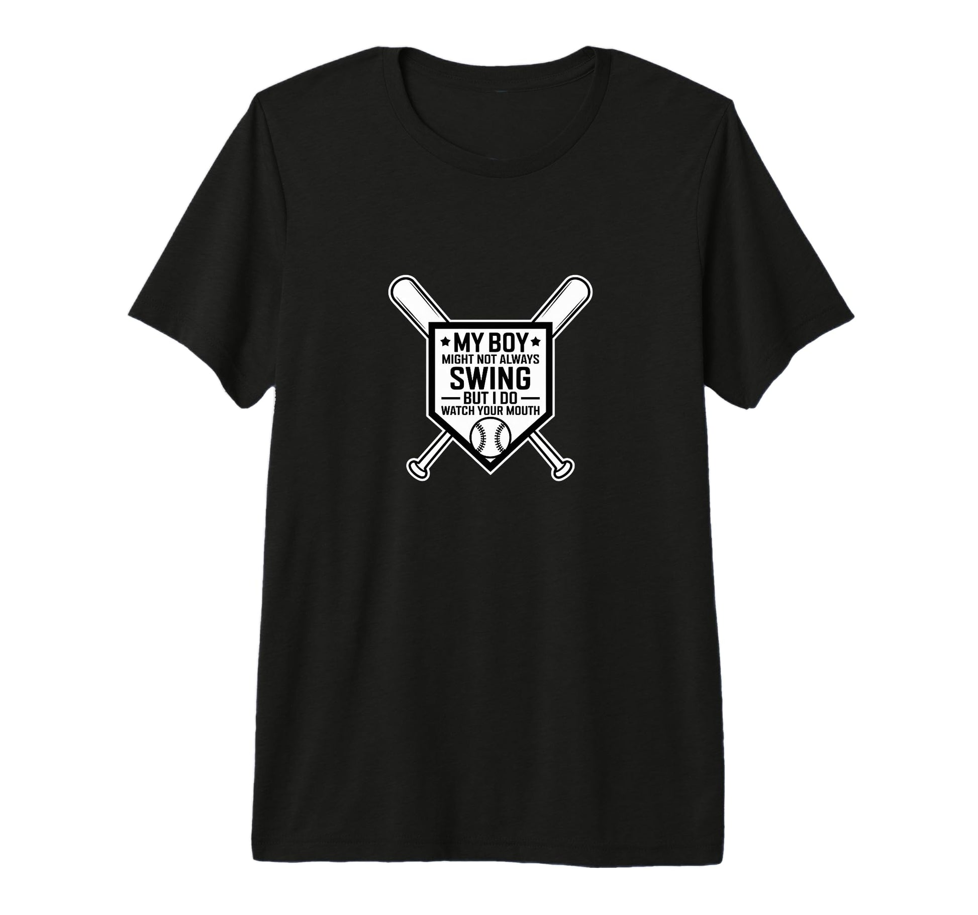 Humorous Baseball Fans Doesnt Always Swing T-Shirt - Trendy Graphic Unisex - T-Shirt, Sweatshirt, Hoodie