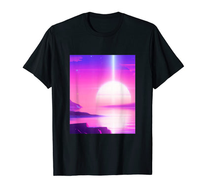 Vaporwave Sun Synthwave Sunset T-Shirt - Fun Novelty Design Unisex - T-Shirt, Sweatshirt, Hoodie