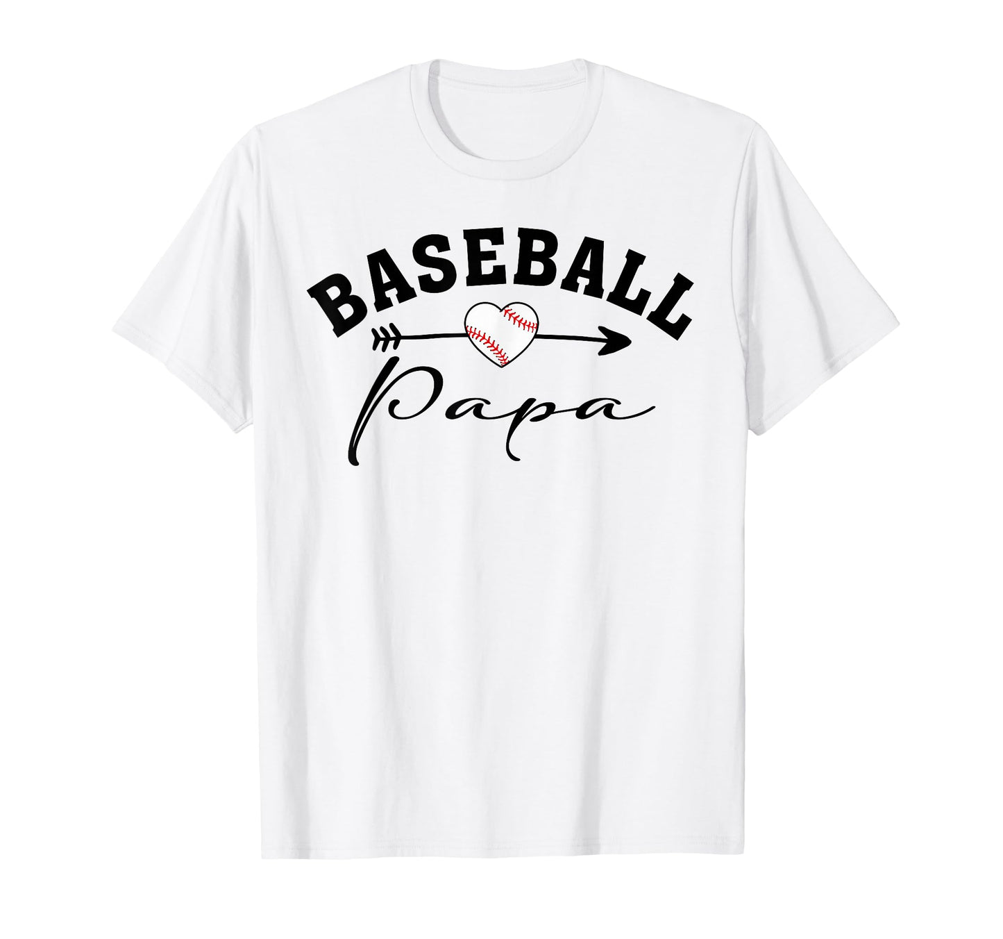 Baseball Papa Heart Baseball Player T-Shirt - Unique Graphic Men Women - T-Shirt, Sweatshirt, Hoodie