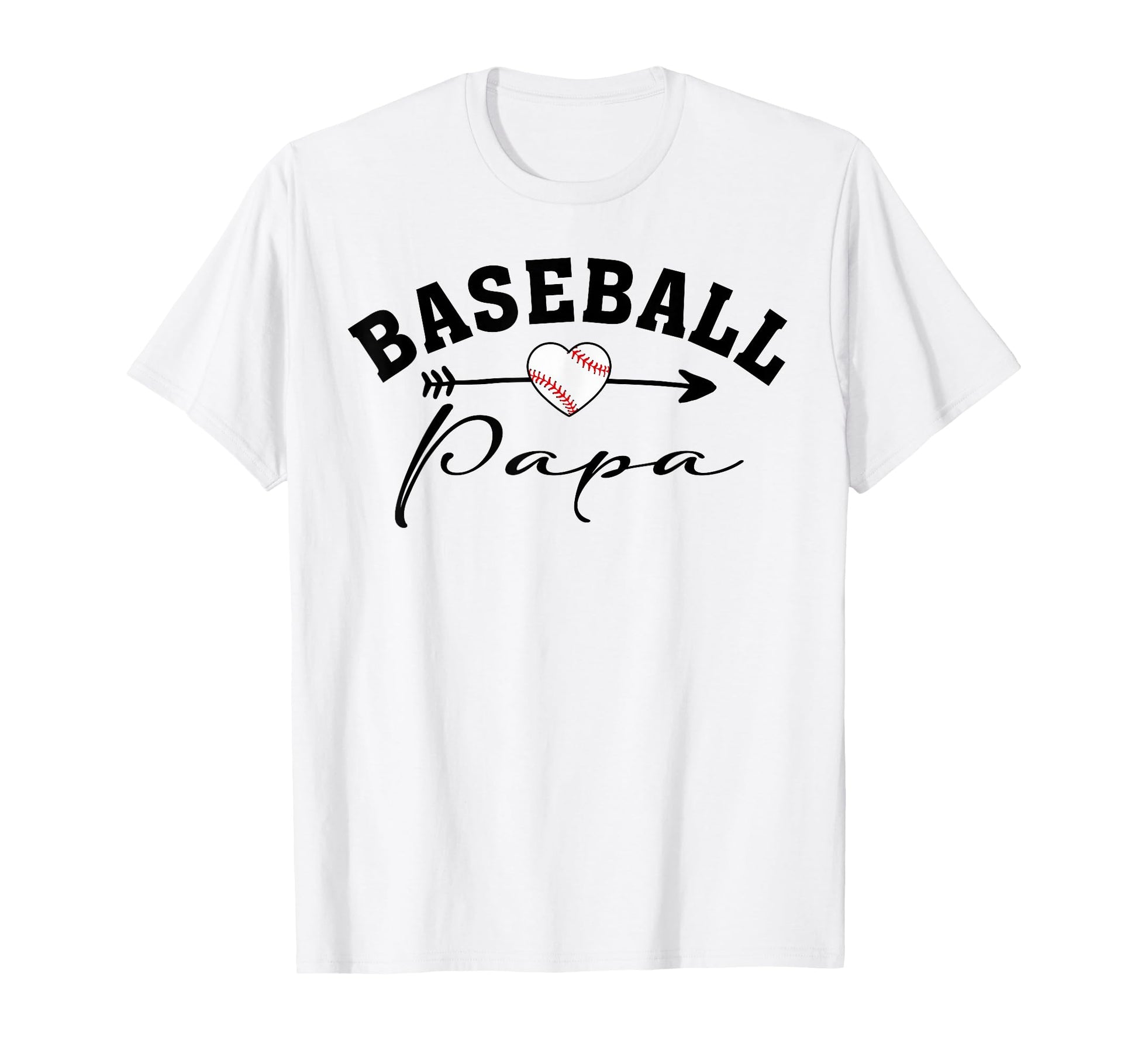 Baseball Papa Heart Baseball Player T-Shirt - Unique Graphic Men Women - T-Shirt, Sweatshirt, Hoodie