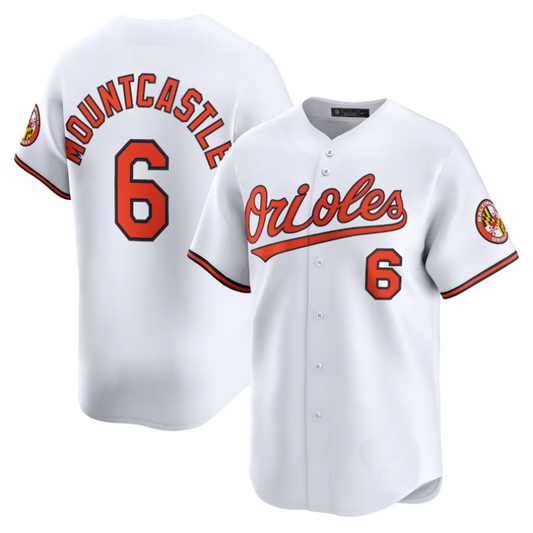 #6 Ryan Mountcastle Player B.Orioles White Alternate Limited Baseball Jerseys baseball jersey product view 1
