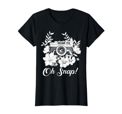 Photographer Oh Snap Funny Camera T-Shirt - Fun Novelty Design Unisex - T-Shirt, Sweatshirt, Hoodie