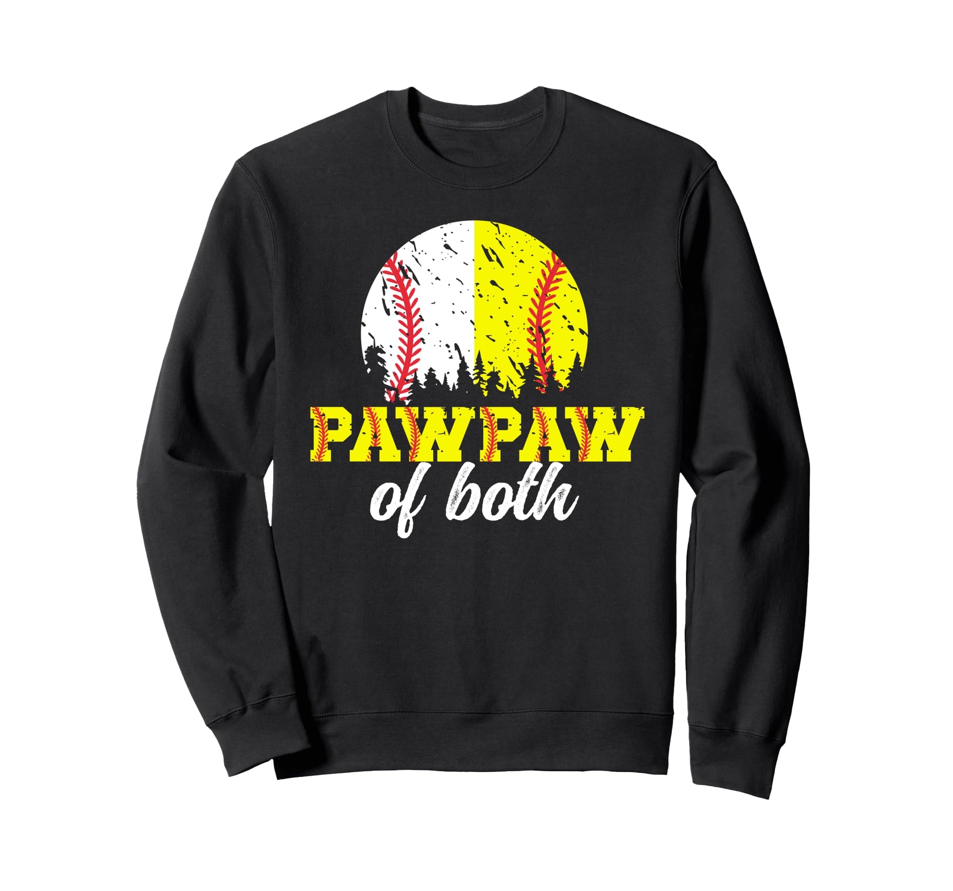 Pawpaw Both Softball Baseball Sweatshirt - Fun Novelty Design Men Women - T-Shirt, Sweatshirt, Hoodie