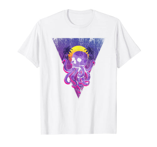 80S Aesthetic Kraken Skull Sea Monster T-Shirt - Unique Graphic Men Women - T-Shirt, Sweatshirt, Hoodie