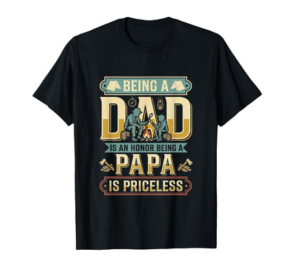 Dad Proud Being Papa Is Priceless T-Shirt - Custom Art Print for Adults - T-Shirt, Sweatshirt, Hoodie