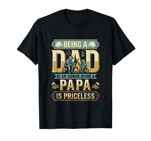 Dad Proud Being Papa Is Priceless T-Shirt - Custom Art Print for Adults - T-Shirt, Sweatshirt, Hoodie