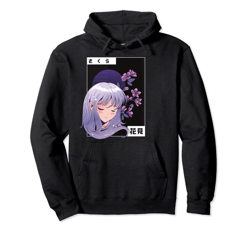 80S 90S Vaporwave Aesthetic Cherry Blossom Hoodie - Novelty Apparel Unisex - T-Shirt, Sweatshirt, Hoodie