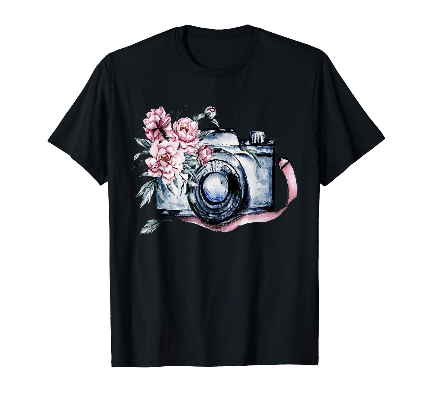 Watercolor Camera Photographer Gift T-Shirt - Novelty Apparel Men Women - T-Shirt, Sweatshirt, Hoodie