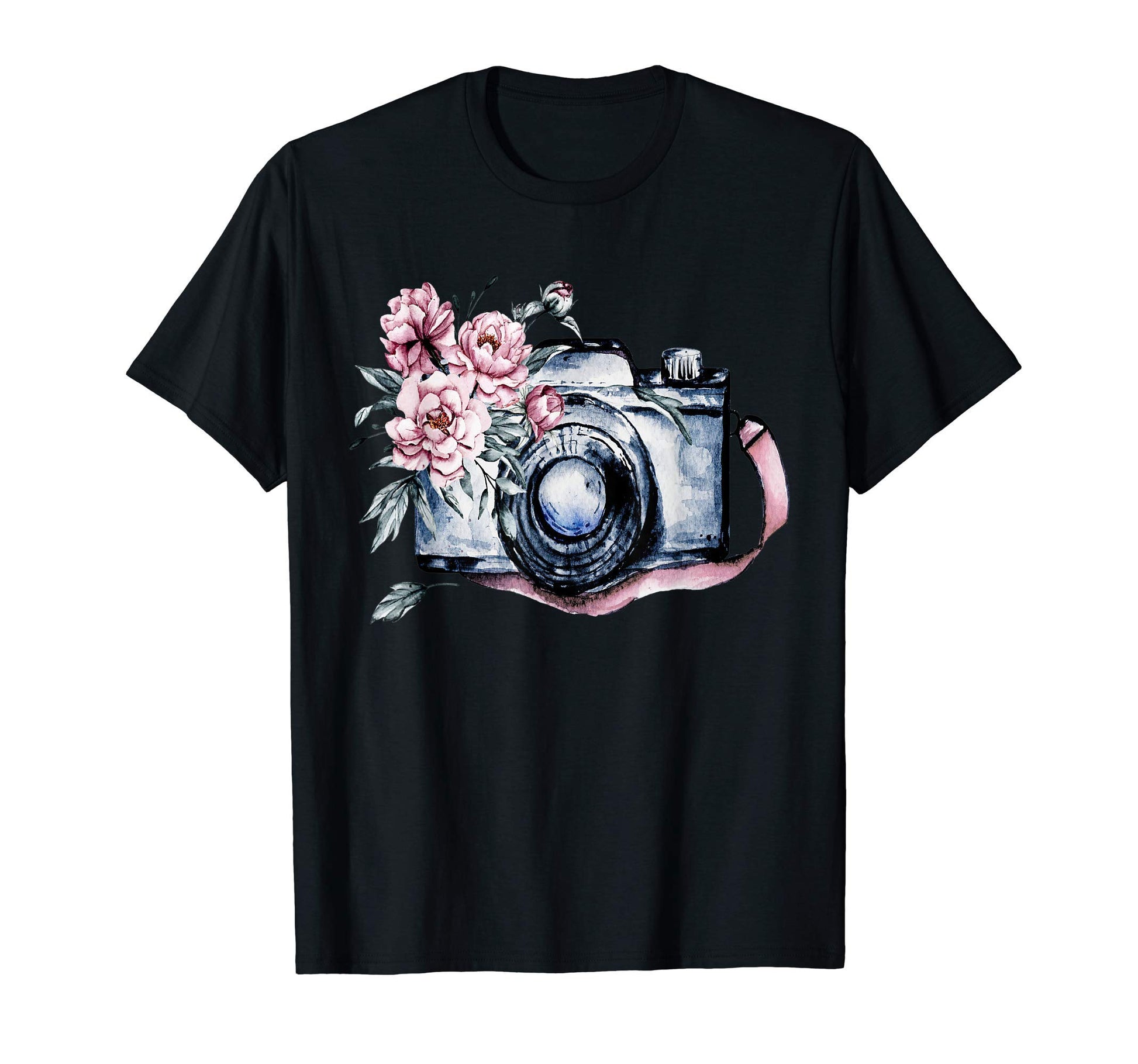 Watercolor Camera Photographer Gift T-Shirt - Novelty Apparel Men Women - T-Shirt, Sweatshirt, Hoodie