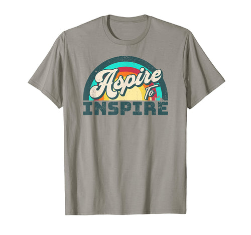 Aspire To Inspire 70S Rainbow T-Shirt - Fun Novelty Design Unisex - T-Shirt, Sweatshirt, Hoodie
