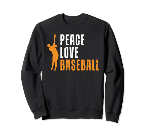 Peace Love Baseball Sweatshirt - Aesthetic Graphic for Adults - T-Shirt, Sweatshirt, Hoodie