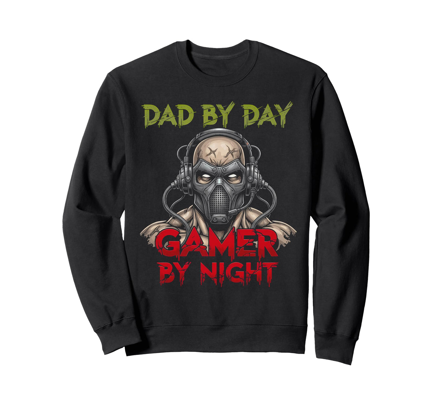 Dad Day Gamer Night Masked Warrior Sweatshirt - Aesthetic Graphic Unisex - T-Shirt, Sweatshirt, Hoodie