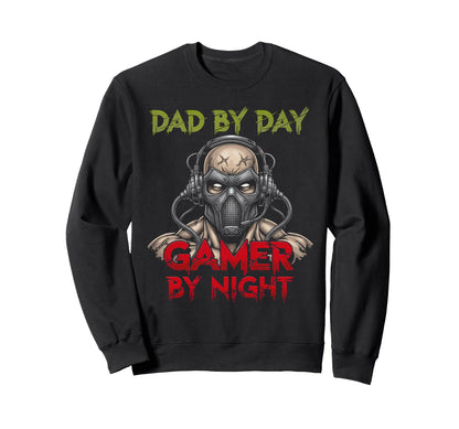 Dad Day Gamer Night Masked Warrior Sweatshirt - Aesthetic Graphic Unisex - T-Shirt, Sweatshirt, Hoodie