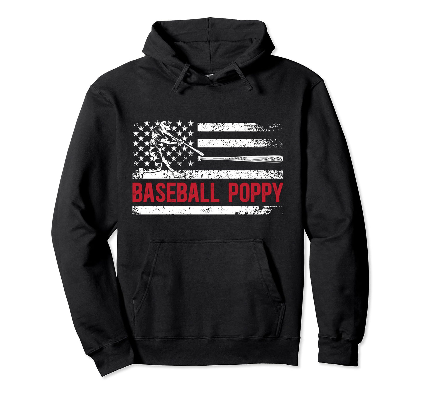 Baseball Poppy Us Flag Poppy Baseball Hoodie - Streetwear Style for Adults - T-Shirt, Sweatshirt, Hoodie