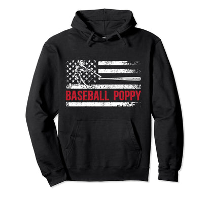 Baseball Poppy Us Flag Poppy Baseball Hoodie - Streetwear Style for Adults - T-Shirt, Sweatshirt, Hoodie