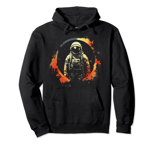 Astronaut Distressed 90S Space Hoodie - Fun Novelty Design for Adults - T-Shirt, Sweatshirt, Hoodie