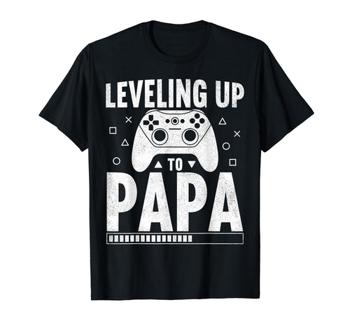 Leveling Up To Papa Pregnancy T-Shirt - Minimalist Print Unisex - T-Shirt, Sweatshirt, Hoodie