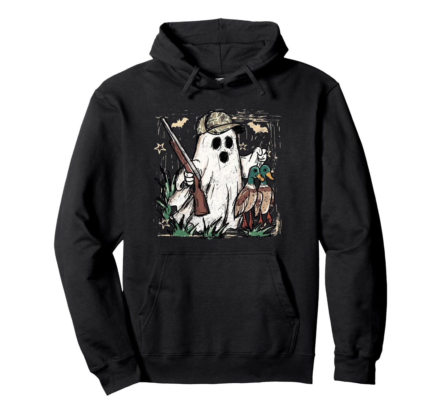 Camouflage Duck Hunting Ghost Halloween Hoodie - Fun Novelty Design Unisex - T-Shirt, Sweatshirt, Hoodie