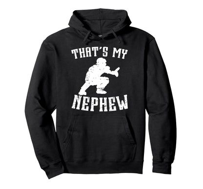 Proud Baseball Catcher Uncle Baseball Hoodie - Minimalist Print Men Women - T-Shirt, Sweatshirt, Hoodie