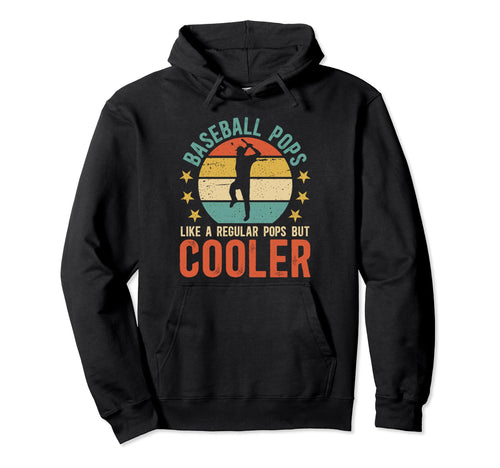 Baseball Pops Grandpa Pops Baseball Hoodie - Trendy Graphic Men Women - T-Shirt, Sweatshirt, Hoodie