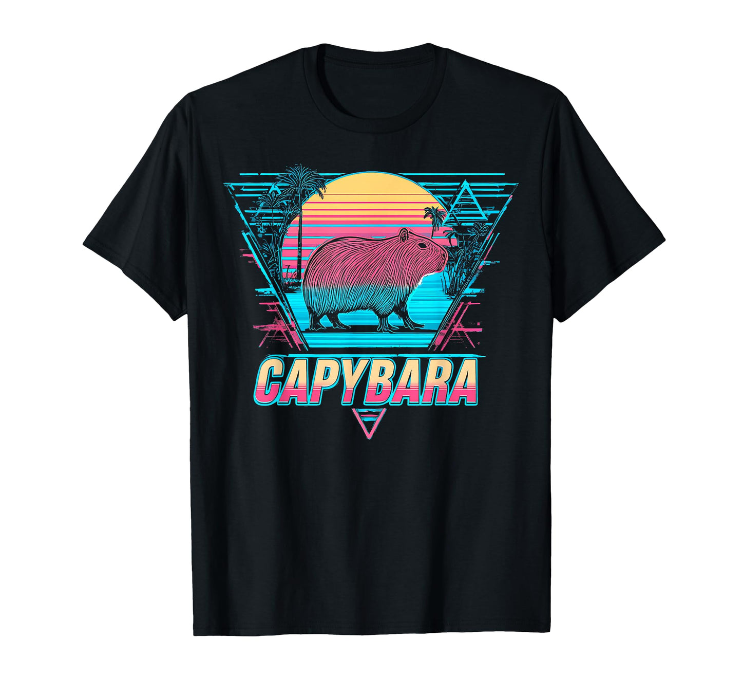 Capybara Capibara Vaporwave Aesthetic T-Shirt - Novelty Apparel Men Women - T-Shirt, Sweatshirt, Hoodie