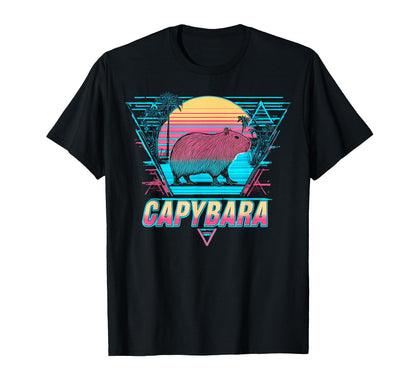 Capybara Capibara Vaporwave Aesthetic T-Shirt - Novelty Apparel Men Women - T-Shirt, Sweatshirt, Hoodie