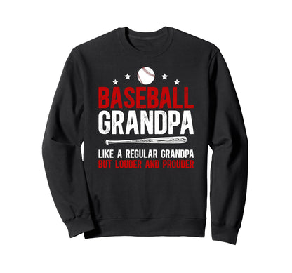 Baseball Grandpa Baseball Player Sweatshirt - Streetwear Style Unisex - T-Shirt, Sweatshirt, Hoodie