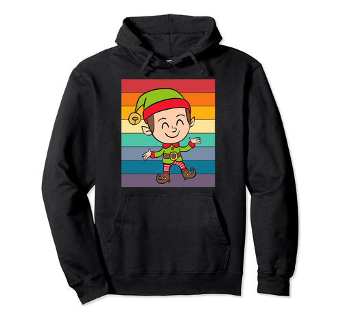 Elf Distressed Rainbow Hoodie - Unique Graphic Unisex - T-Shirt, Sweatshirt, Hoodie