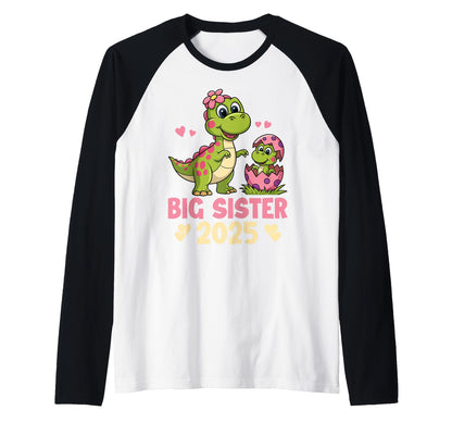 Big Sister 2025 Dinosaur Egg Hearts T-Shirt - Aesthetic Graphic for Adults - T-Shirt, Sweatshirt, Hoodie