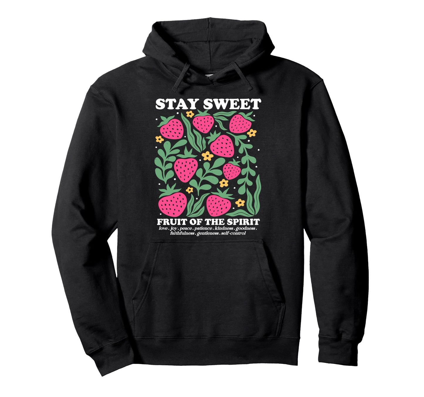 Boho Christian Strawberry Bible Verse Hoodie - Graphic Print for Adults - T-Shirt, Sweatshirt, Hoodie