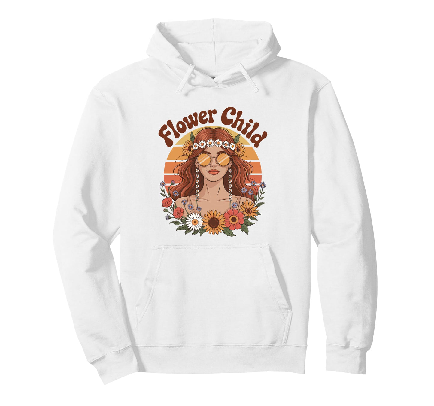 Boho Flower Child 70S Hoodie - Aesthetic Graphic Unisex - T-Shirt, Sweatshirt, Hoodie