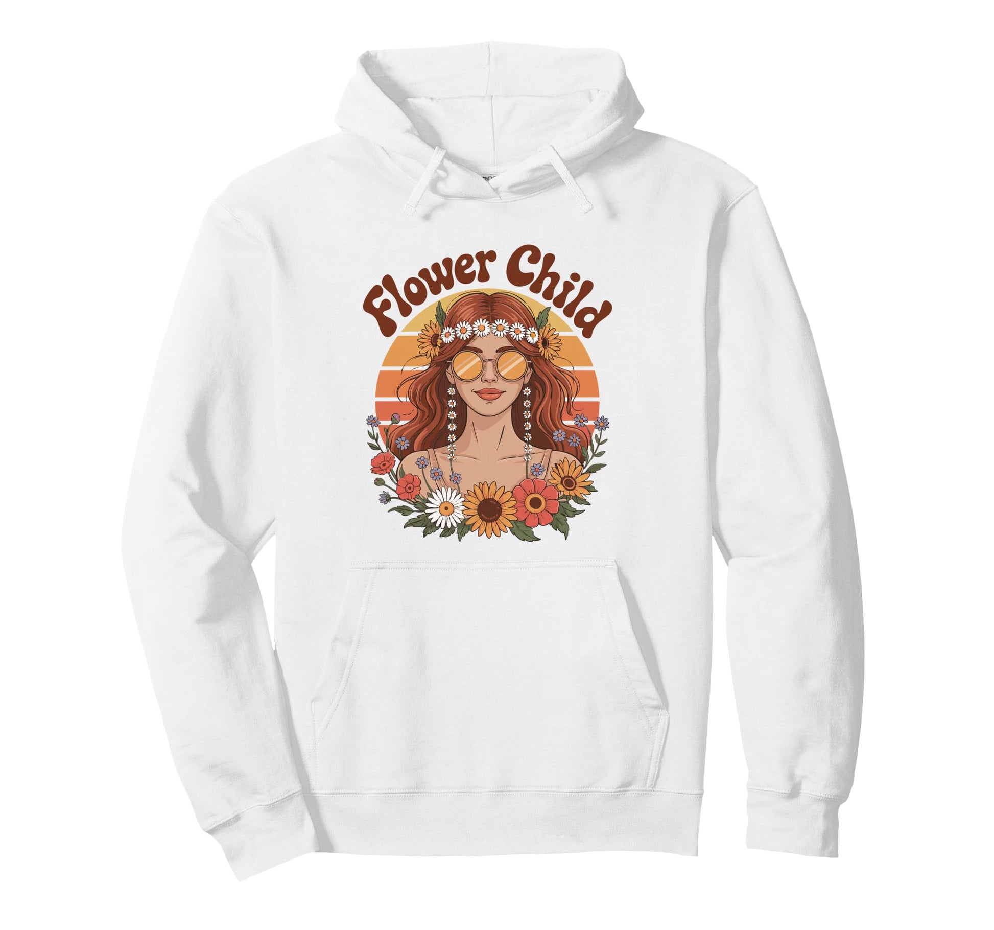 Boho Flower Child 70S Hoodie - Aesthetic Graphic Unisex - T-Shirt, Sweatshirt, Hoodie