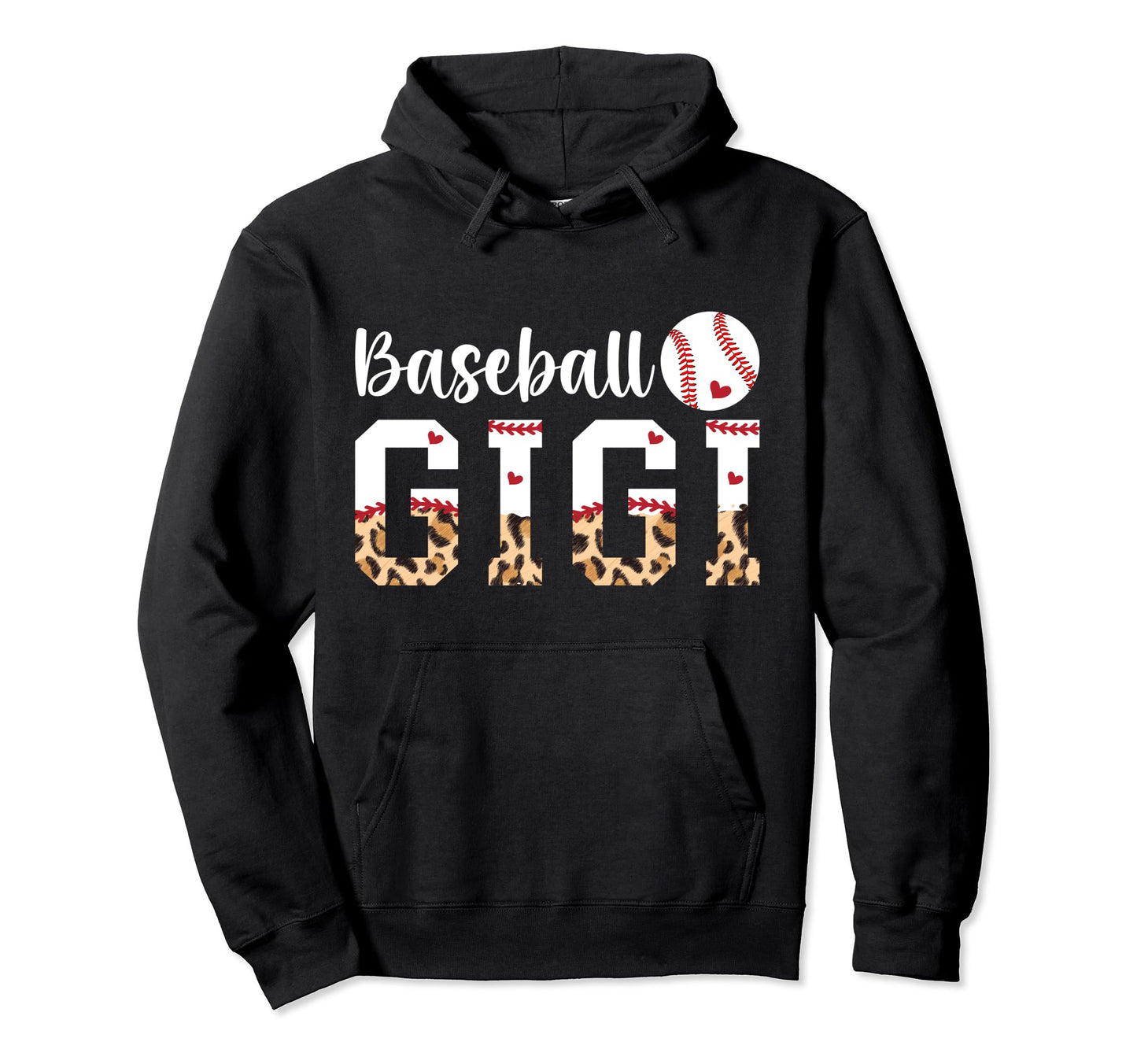 Baseball Gigi Leopard Grandma Gigi Hoodie - Aesthetic Graphic for Adults - T-Shirt, Sweatshirt, Hoodie