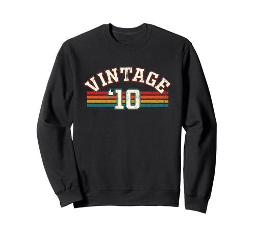 2010 Birth Year Birthday Rainbow Lines Sweatshirt - Custom Art Print Unisex - T-Shirt, Sweatshirt, Hoodie