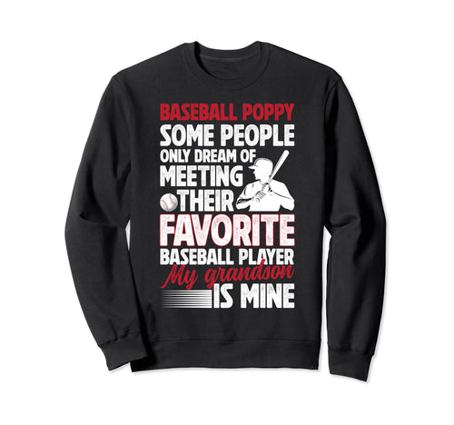 Favorite Baseball Player Poppy Baseball Sweatshirt - Unique Graphic Unisex - T-Shirt, Sweatshirt, Hoodie