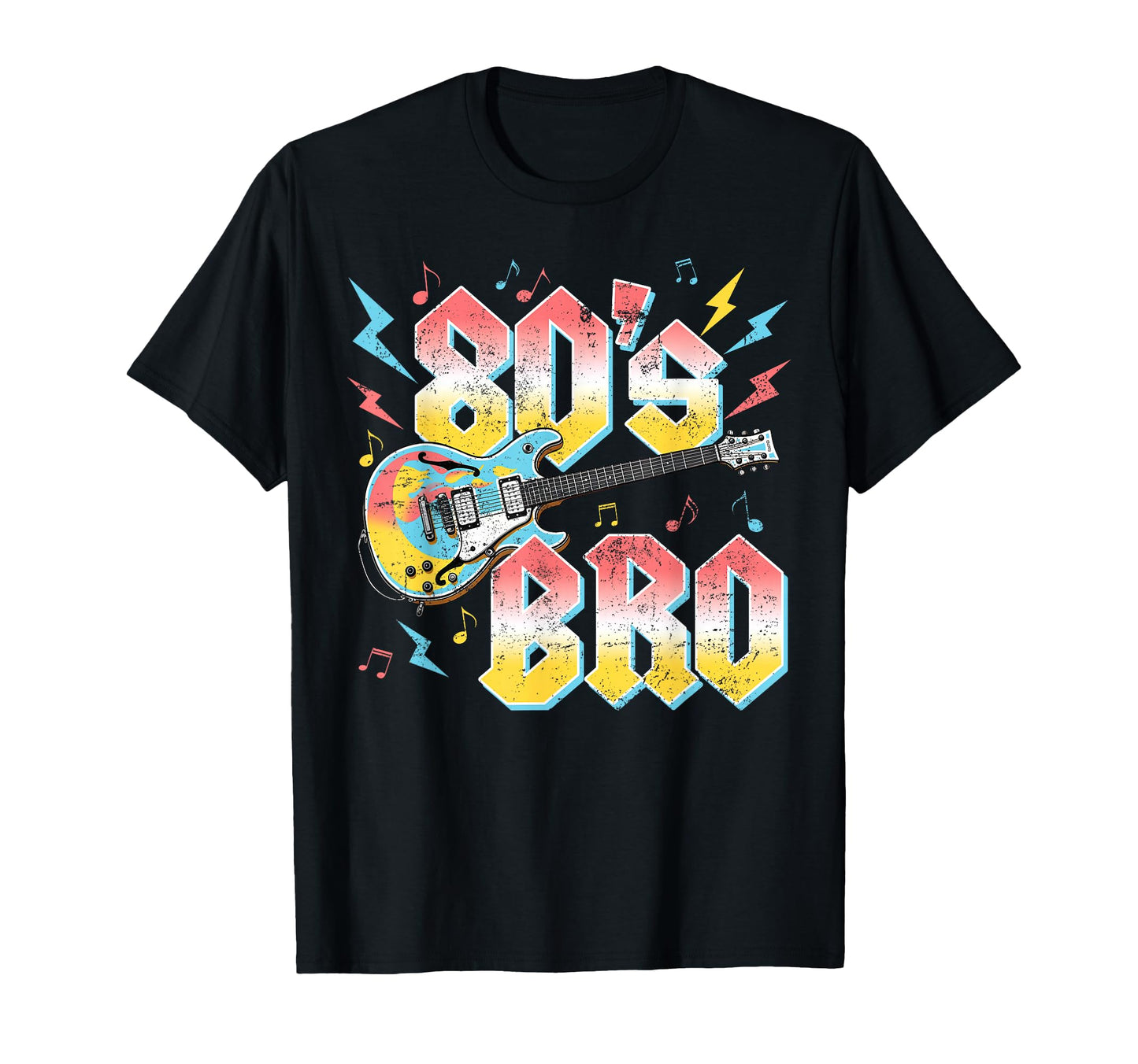 Funny 80S Bro Guitar Rock Roll 90S Party T-Shirt - Graphic Print Men Women - T-Shirt, Sweatshirt, Hoodie