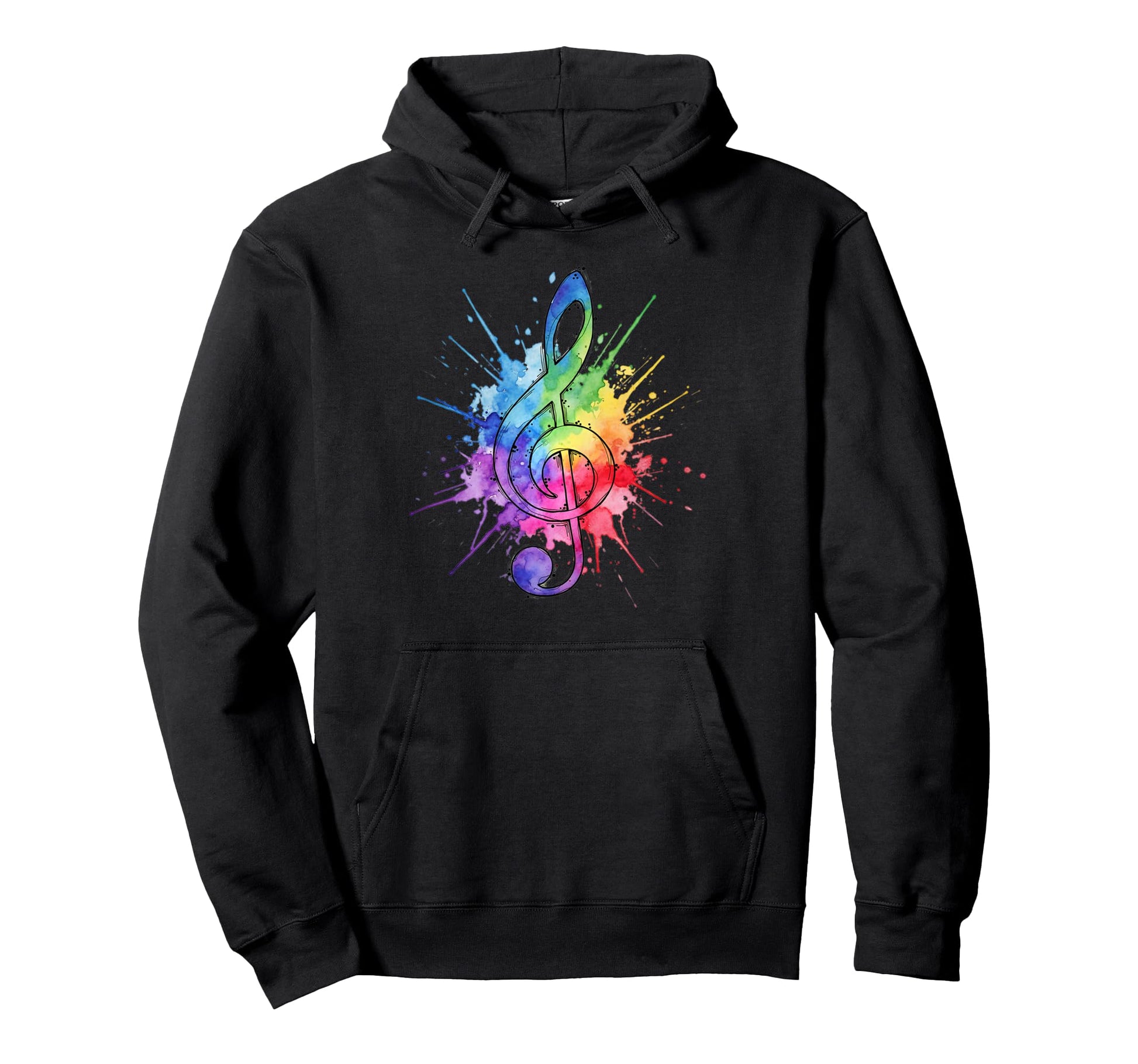 Rainbow Sheet Music Lover Colourful Hoodie - Fun Novelty Design Men Women - T-Shirt, Sweatshirt, Hoodie