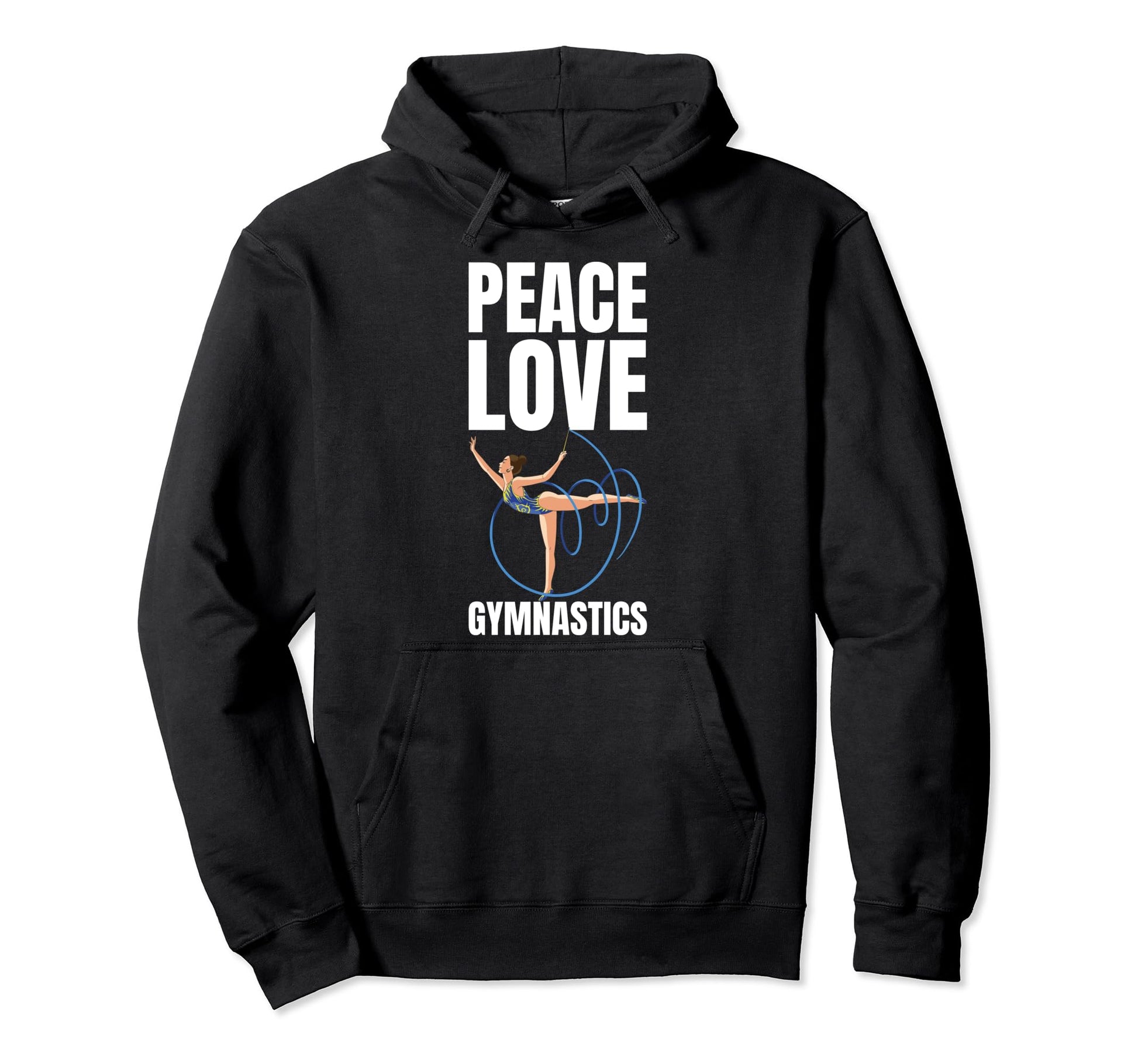 Peace Love Gymnastics Hoodie - Custom Art Print Men Women - T-Shirt, Sweatshirt, Hoodie