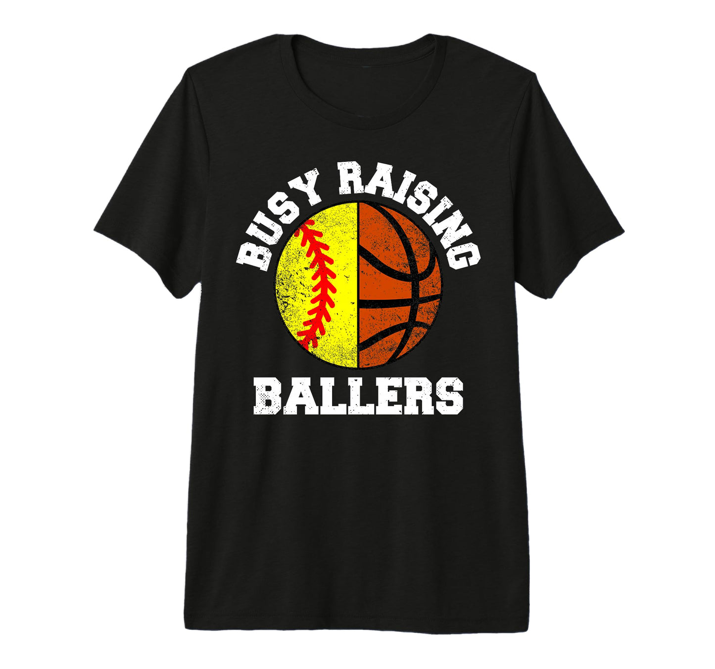 Busy Raising Ballers Funny Softball T-Shirt - Unique Graphic for Adults - T-Shirt, Sweatshirt, Hoodie