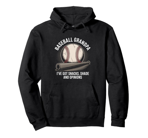 Funny Grandpa Baseball Player Fathers Hoodie - Minimalist Print Men Women - T-Shirt, Sweatshirt, Hoodie