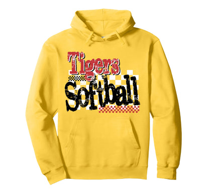 Tigers Softball Mom Red Tiger Pride Game Hoodie - Minimalist Print Unisex - T-Shirt, Sweatshirt, Hoodie