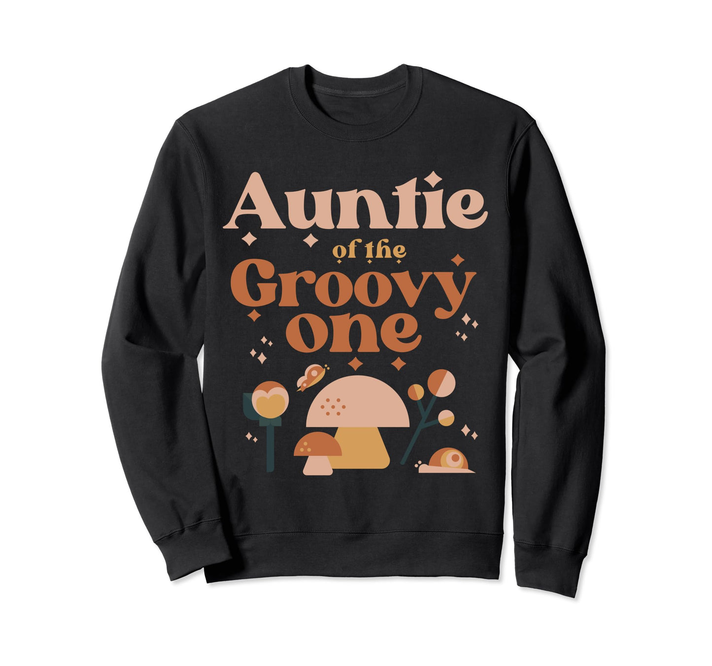 Auntie Groovy One Boho 1St Birthday Sweatshirt - Trendy Graphic Men Women - T-Shirt, Sweatshirt, Hoodie